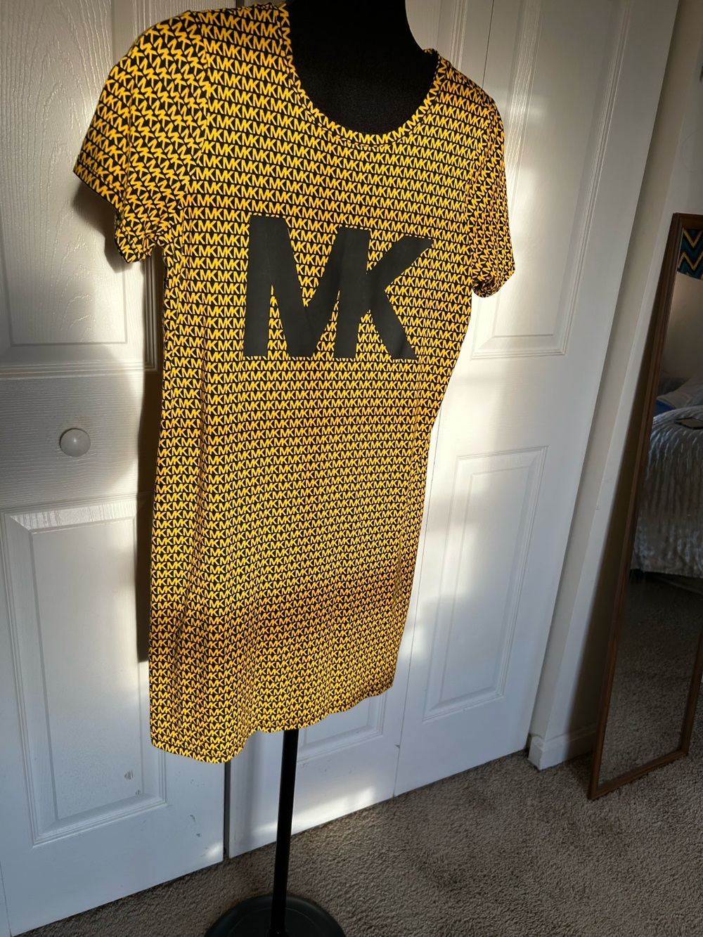 Micheal Kors Gold & Black Soft Tee Dress